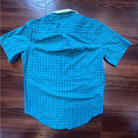 Vintage John Henry Blue Checkered Short Sleeve Button Down Shirt White Collar 8 - Picture 5 of 9